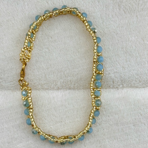 Aquamarine beaded bracelet - Picture 1 of 1